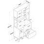 Hanah Home Gabinete Multipropósito Blanco y Nuez